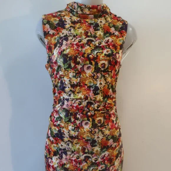 NWT Womens Amanda Uprichard Damira (Item-300) Multicolor Floral Midi Dress L - Picture 10 of 16